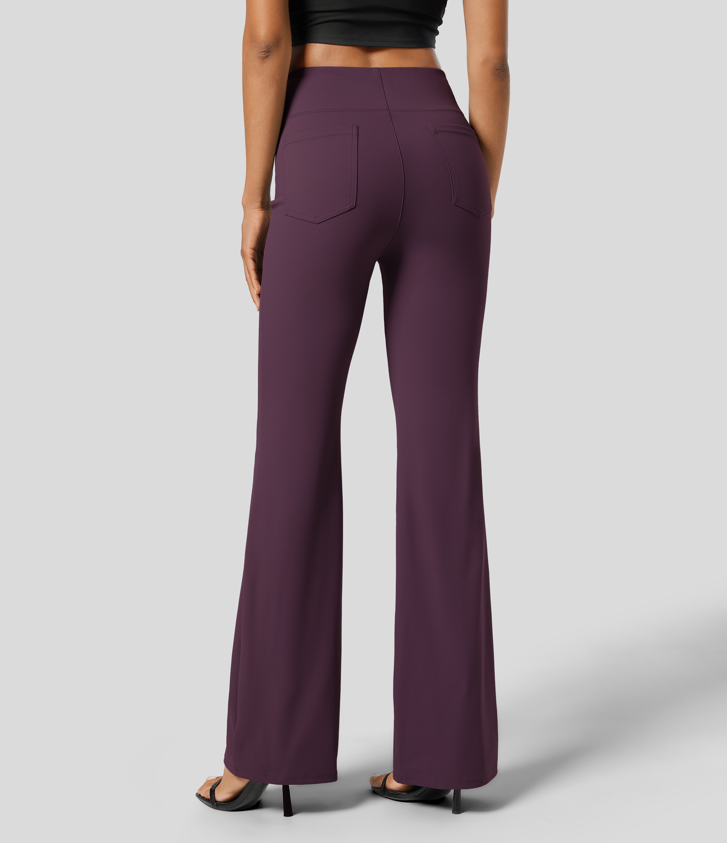 FlexHigh Waisted Back Side Pocket Slight Flare Work Pants