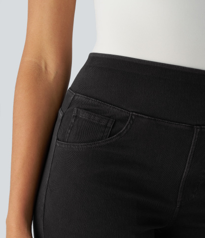 FlexHigh Waisted Pockets Straight Leg Work Jeans