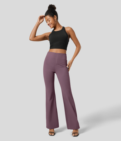FlexHigh Waisted Back Side Pocket Slight Flare Work Pants