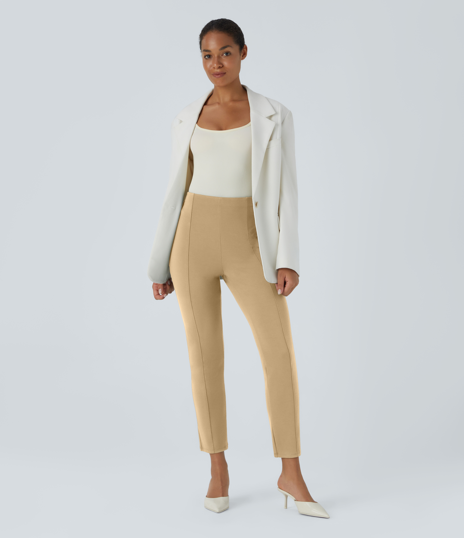 FlexHigh Waisted Pocket Slim Work Pants