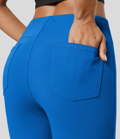 FlexHigh Waisted Back Side Pocket Slight Flare Work Pants