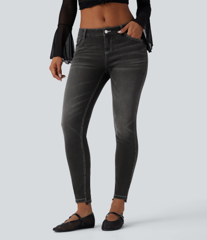 FlexLow Rise Casual Skinny Jeans with Pockets