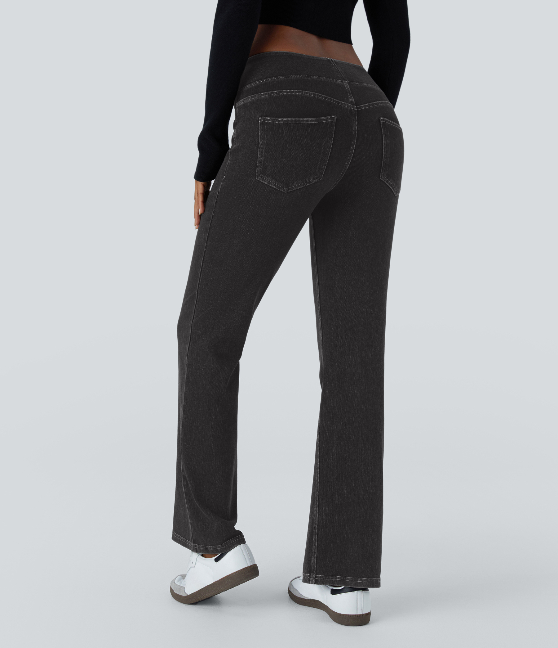 FlexLow Rise Pockets Casual Bootcut Jeans