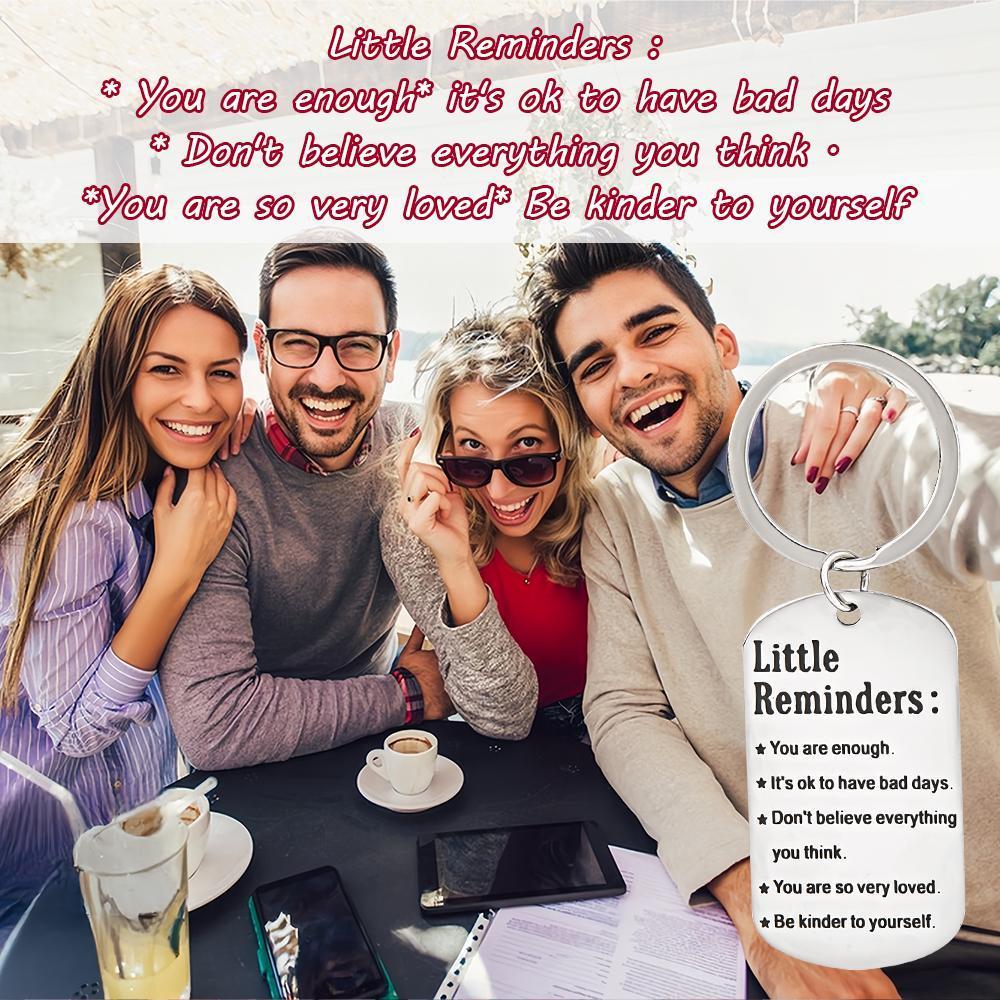 3 Pcs Durable Stainless Steel Keychains With Engraved Inspirational Quotes For Women And Men - Perfect Birthday And Christmas Gifts For Sons, Daughters, And Best Friends Charm