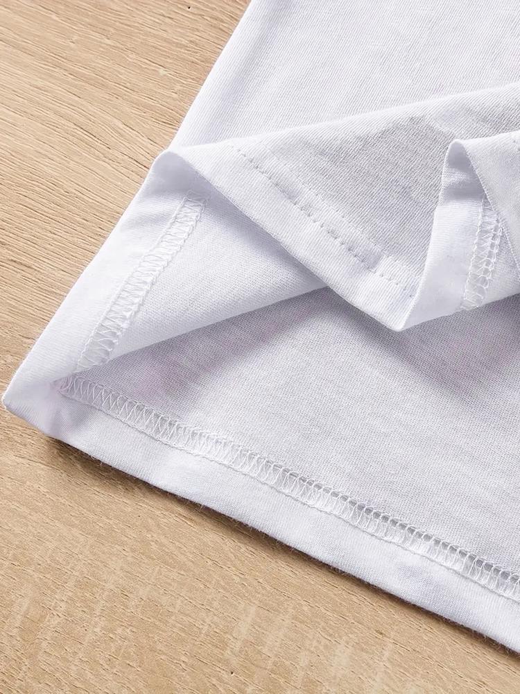 Girls' Summer Fashion Leopard Print Short Sleeve T-Shirt, Random Style, Comfortable & Versatile, Perfect Gift Idea