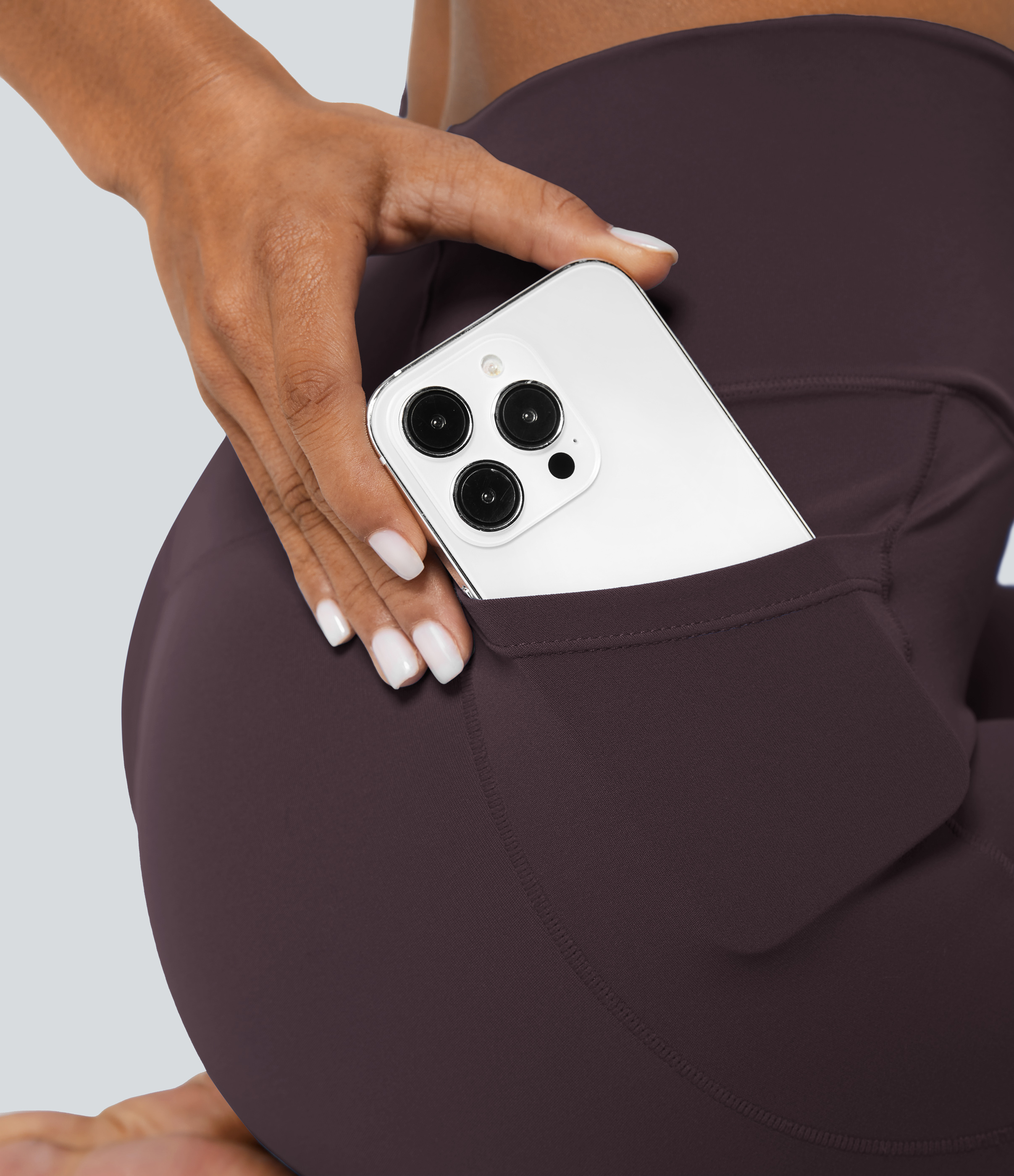 SoftlyZeroCrossover Pocket Plain Leggings-UPF50+