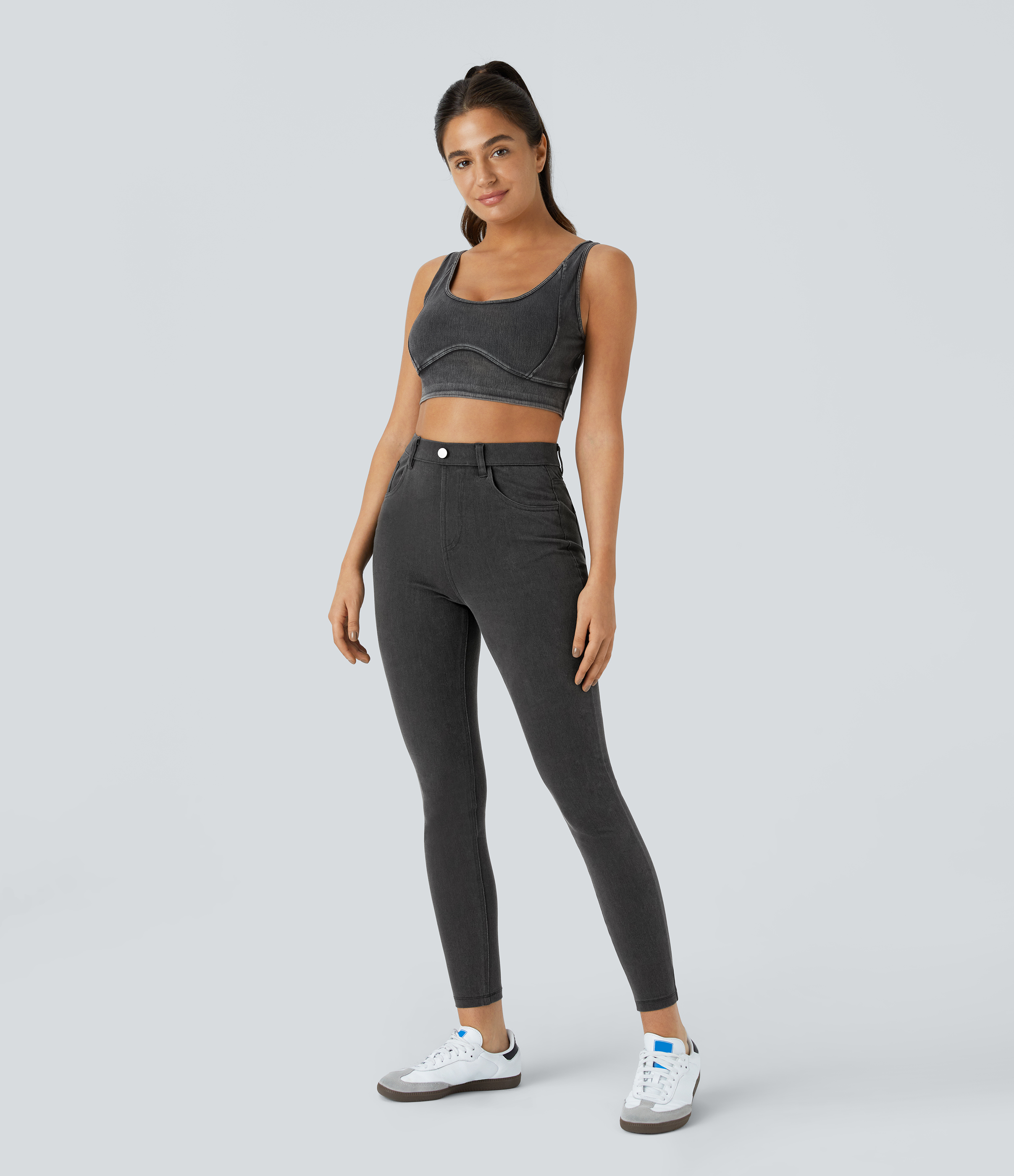 FlexHigh Waisted Pockets Denim Work Leggings