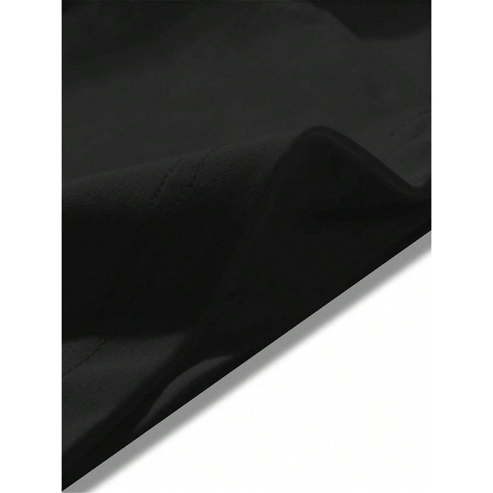 Sade Soul Shad Face Pattern T-Shirt Men's 100% Cotton Round Neck Short Sleeve Casual Outdoor Top Stretch Fabric Set