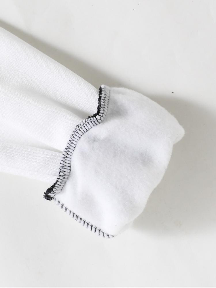 Girls' Short Baseball Jacket Coat, Cartoon Design, Elastic Fabric, Fitted Style, Fall & Winter School Uniform Outerwear, Striped Trim Jacket