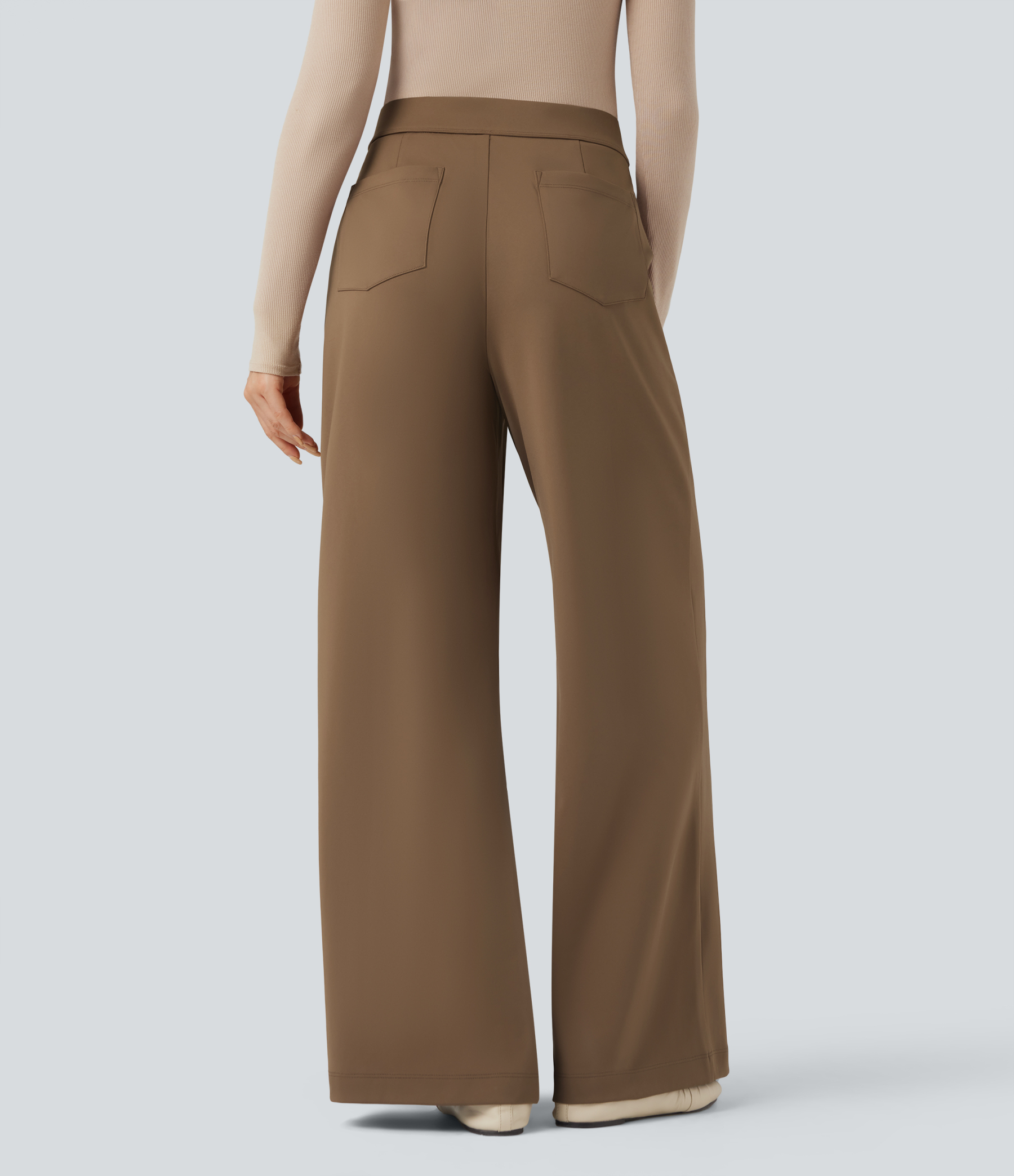 FlexHigh Waisted Work Baggy Pants with Pockets