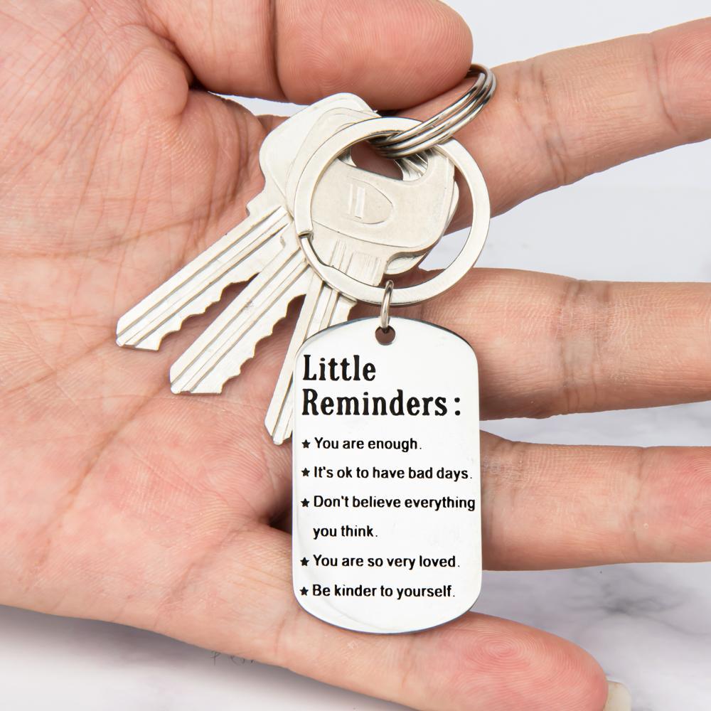 3 Pcs Durable Stainless Steel Keychains With Engraved Inspirational Quotes For Women And Men - Perfect Birthday And Christmas Gifts For Sons, Daughters, And Best Friends Charm