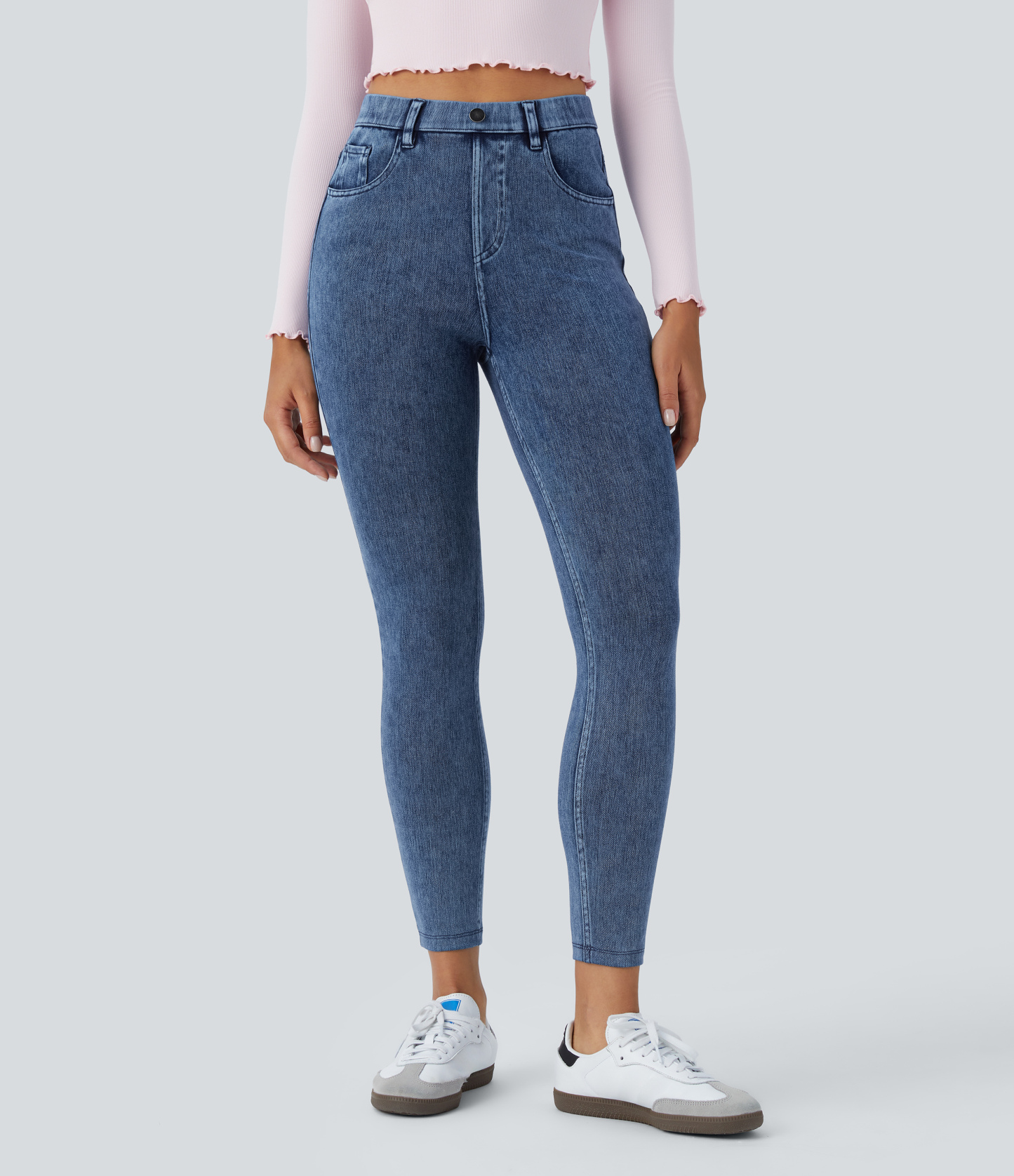 FlexHigh Waisted Pockets Denim Work Leggings