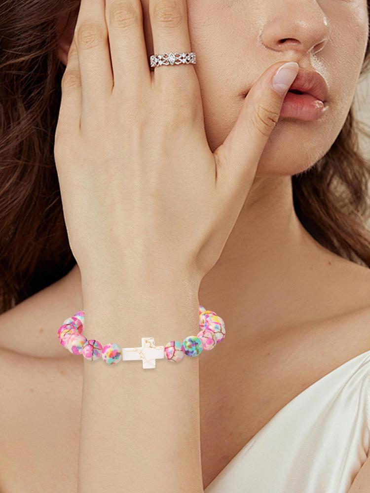 1PC Christmas Gifts for Women Daughter Mom Niece Aunt Girlfriend Friends, Cross Bracelets for Her, Valentine's Day, Easter, Mother's Day Gifts, Christmas Stocking Stuffer for Her