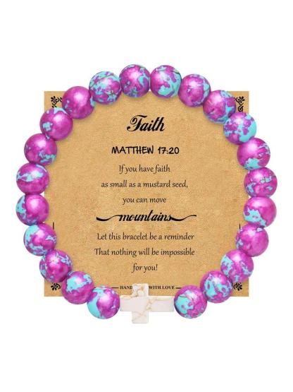 1PC Christmas Gifts for Women Daughter Mom Niece Aunt Girlfriend Friends, Cross Bracelets for Her, Valentine's Day, Easter, Mother's Day Gifts, Christmas Stocking Stuffer for Her