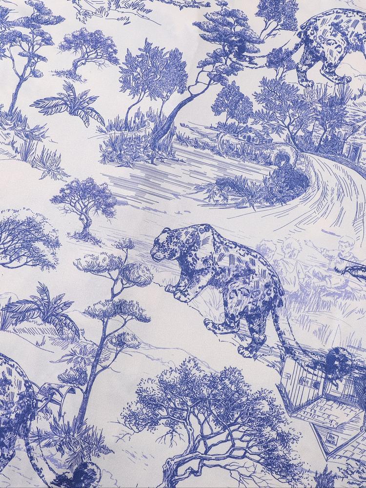 Women's 2-Piece Pajama Set, Leopard Print, Long Sleeve Button-Down Top & Elastic Pants, Casual Fall Winter Sleepwear