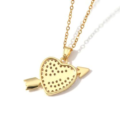 Cupid's Heart Necklace, A Pendant of Heart with One Wave, Girlfriend's Clampstone Chain, Birthday Gift, Girlfriend's Gift, Mother's Day Gift, Best Friend's Gift, Love Style