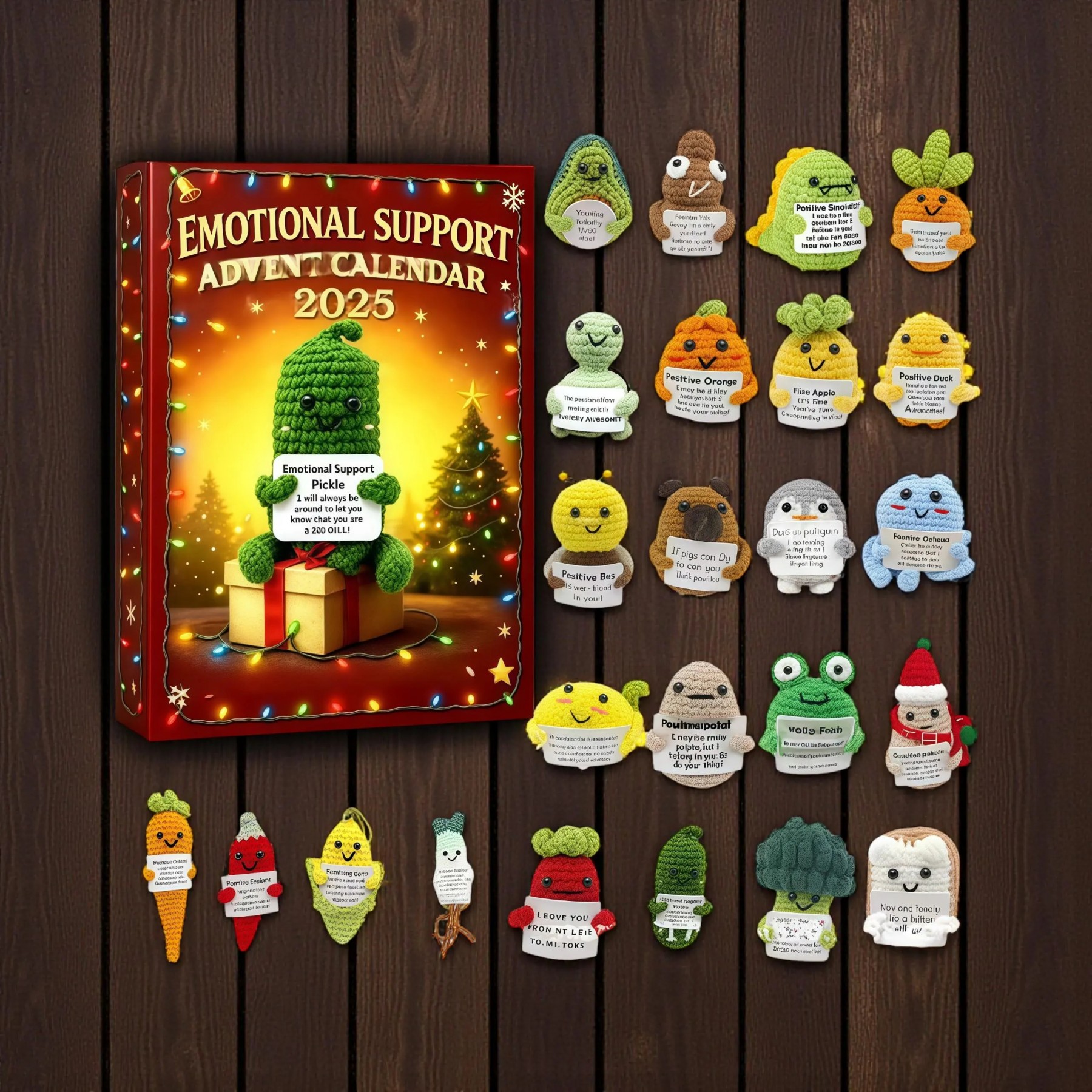 Emotional Support Advent Calendar 2025: Funny Acrylic Ornaments.