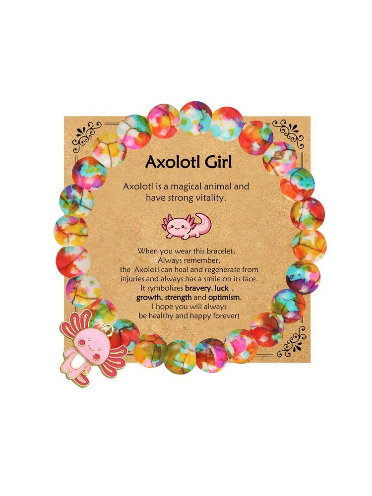 1PC Christmas Axolotl Charm Bracelet, Stocking Stuffer Gift for Mom Aunt Son Teacher Daughter Sister, Cute Animal Jewelry - Birthday Gift/Valentine's Day Gift - Cute Gift for Best Friend Friendship Gift - Anniversary Love Gift