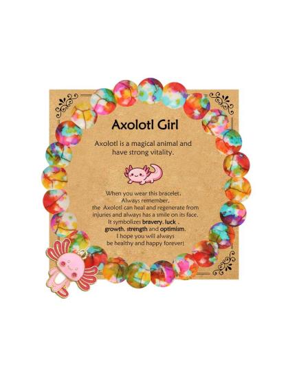 1PC Christmas Axolotl Charm Bracelet, Stocking Stuffer Gift for Mom Aunt Son Teacher Daughter Sister, Cute Animal Jewelry - Birthday Gift/Valentine's Day Gift - Cute Gift for Best Friend Friendship Gift - Anniversary Love Gift