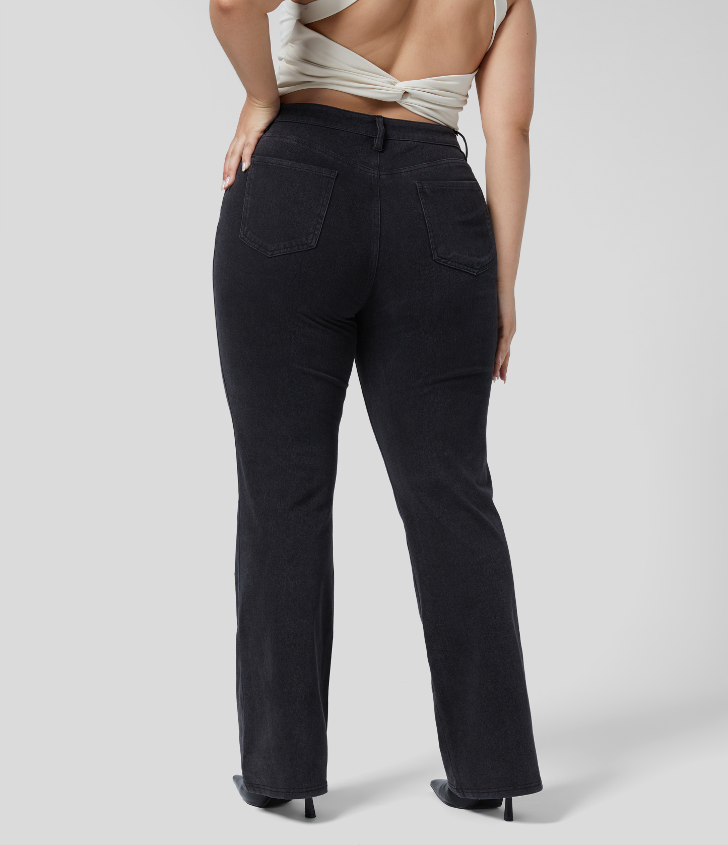 FlexMid Rise Pockets Casual Plus Size Jeans