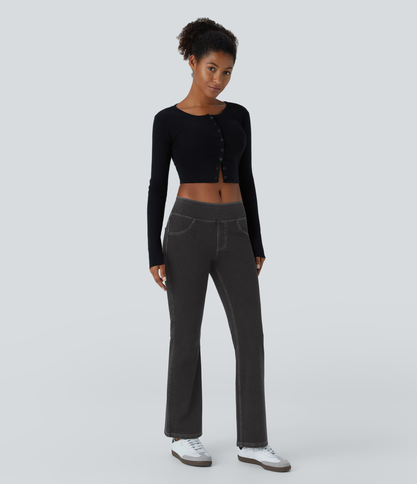 FlexLow Rise Pockets Casual Bootcut Jeans