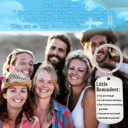 3 Pcs Durable Stainless Steel Keychains With Engraved Inspirational Quotes For Women And Men - Perfect Birthday And Christmas Gifts For Sons, Daughters, And Best Friends Charm