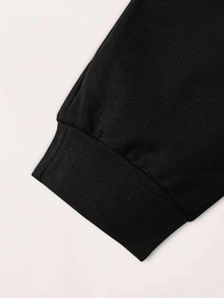 Girls' Spring & Fall Fashion Bow Print Short Sleeve T-Shirt + Sweatpants Set, Casual Comfortable for Kids, 2 Piece Set