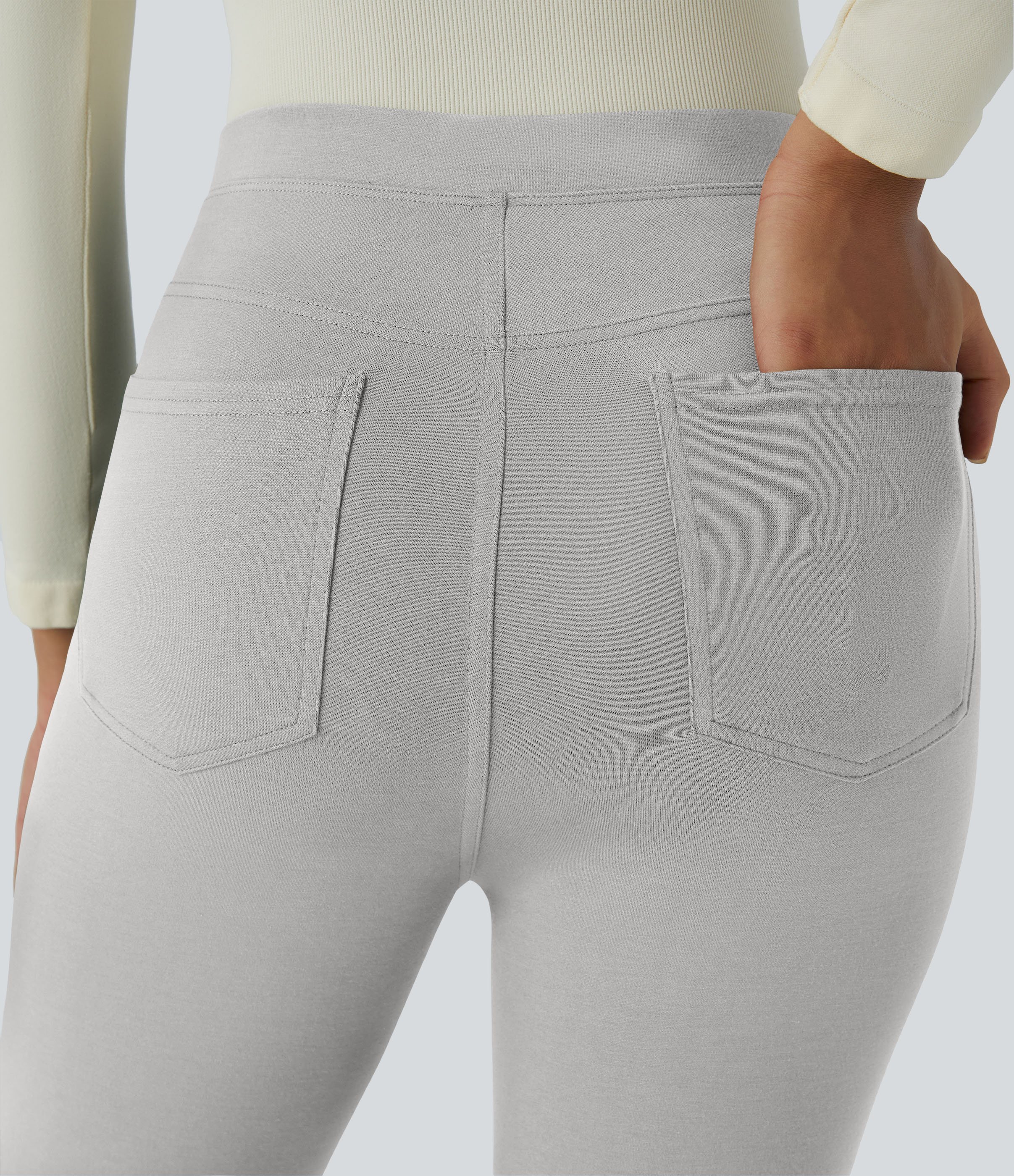 FlexHigh Waisted Pocket Slim Work Pants