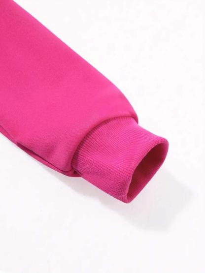 Girls Kpop Demon Hunters Set, Cartoon Pattern Long Sleeve Tee & Comfortable Bell Bottoms, Spring Fall Casual Fitted