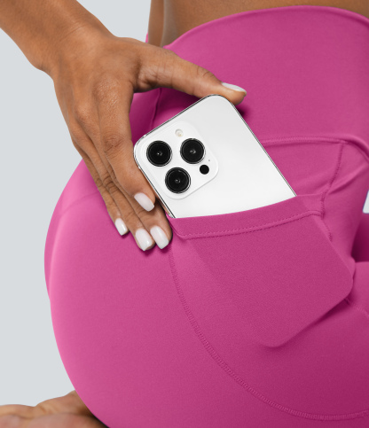 SoftlyZeroCrossover Pocket Plain Leggings-UPF50+