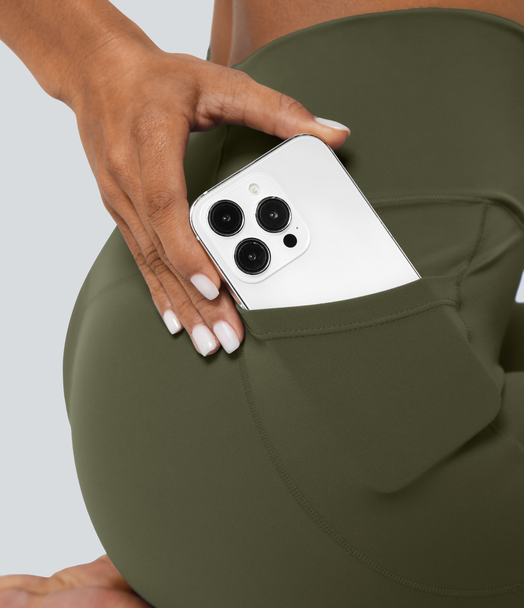 SoftlyZeroCrossover Pocket Plain Leggings-UPF50+