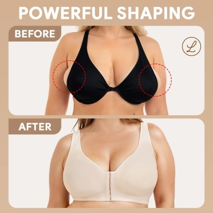 LunaHug - Seamless Front Buckle Cross Back Shaping Bra