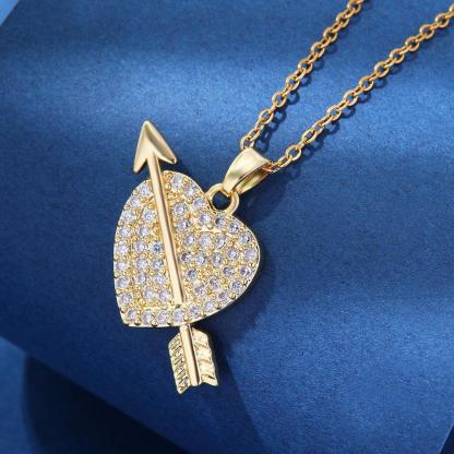 Cupid's Heart Necklace, A Pendant of Heart with One Wave, Girlfriend's Clampstone Chain, Birthday Gift, Girlfriend's Gift, Mother's Day Gift, Best Friend's Gift, Love Style