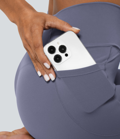 SoftlyZeroCrossover Pocket Plain Leggings-UPF50+