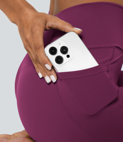 SoftlyZeroCrossover Pocket Plain Leggings-UPF50+