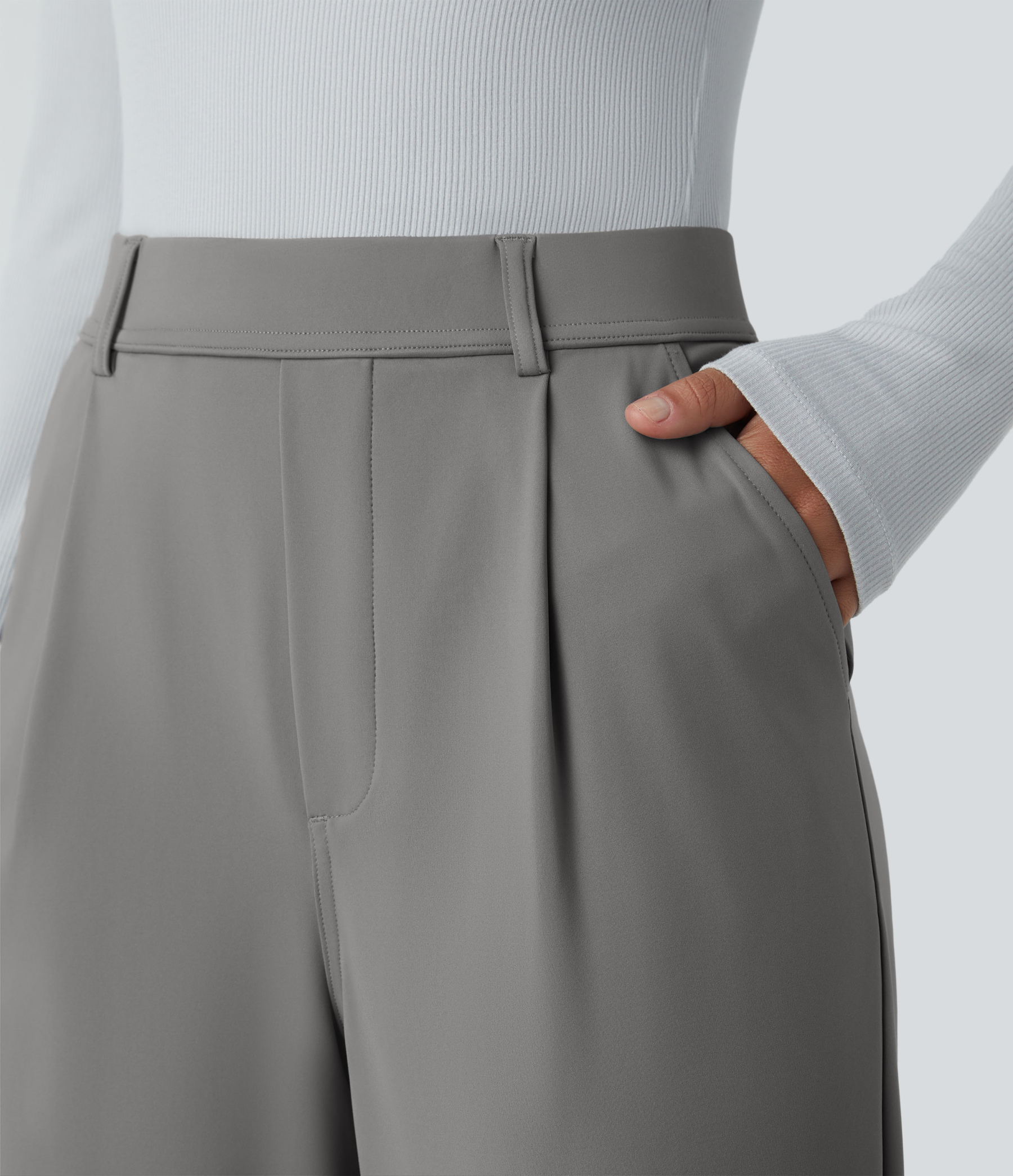 FlexHigh Waisted Pocket Work Flare Pants