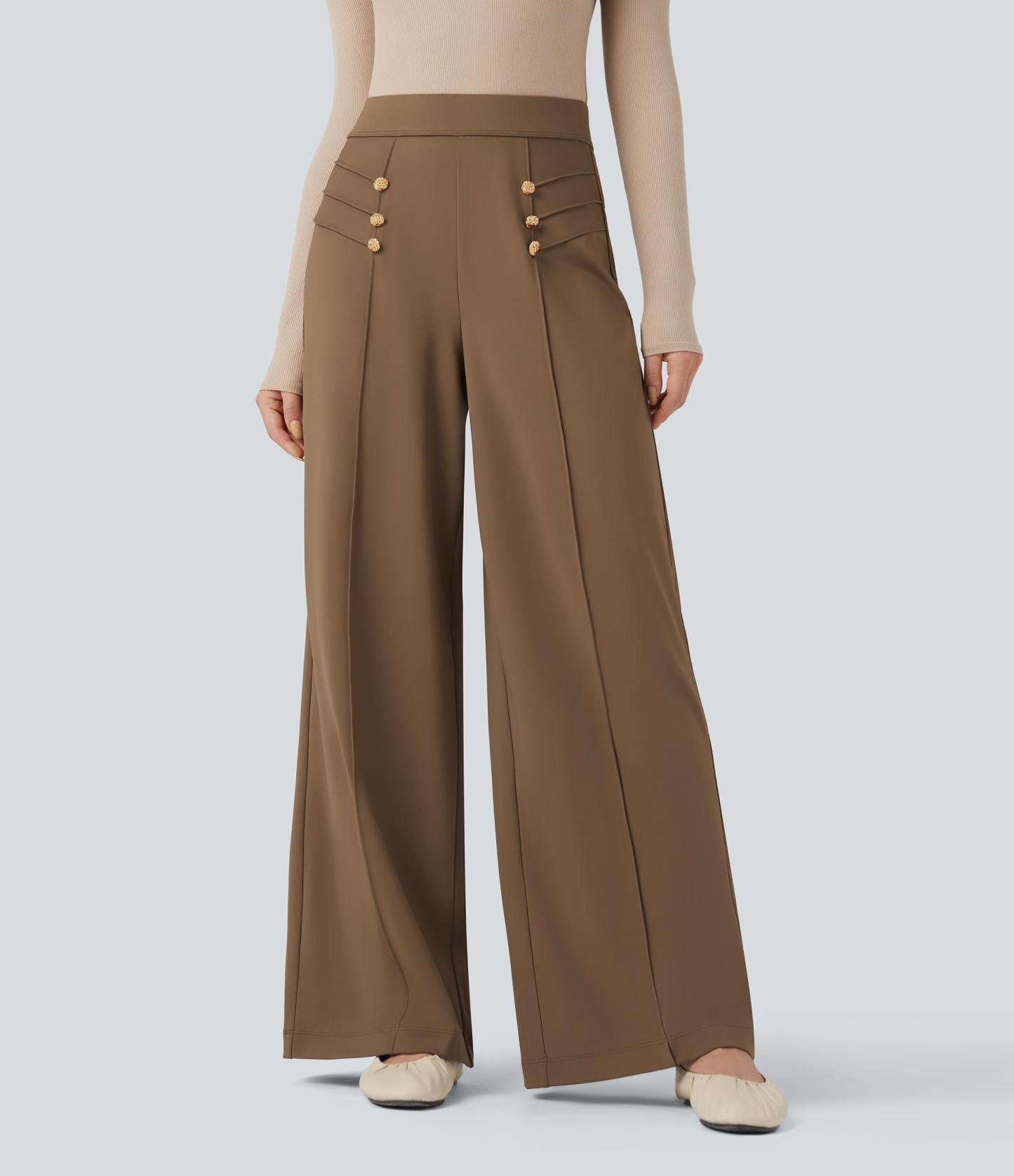 FlexHigh Waisted Work Baggy Pants with Pockets