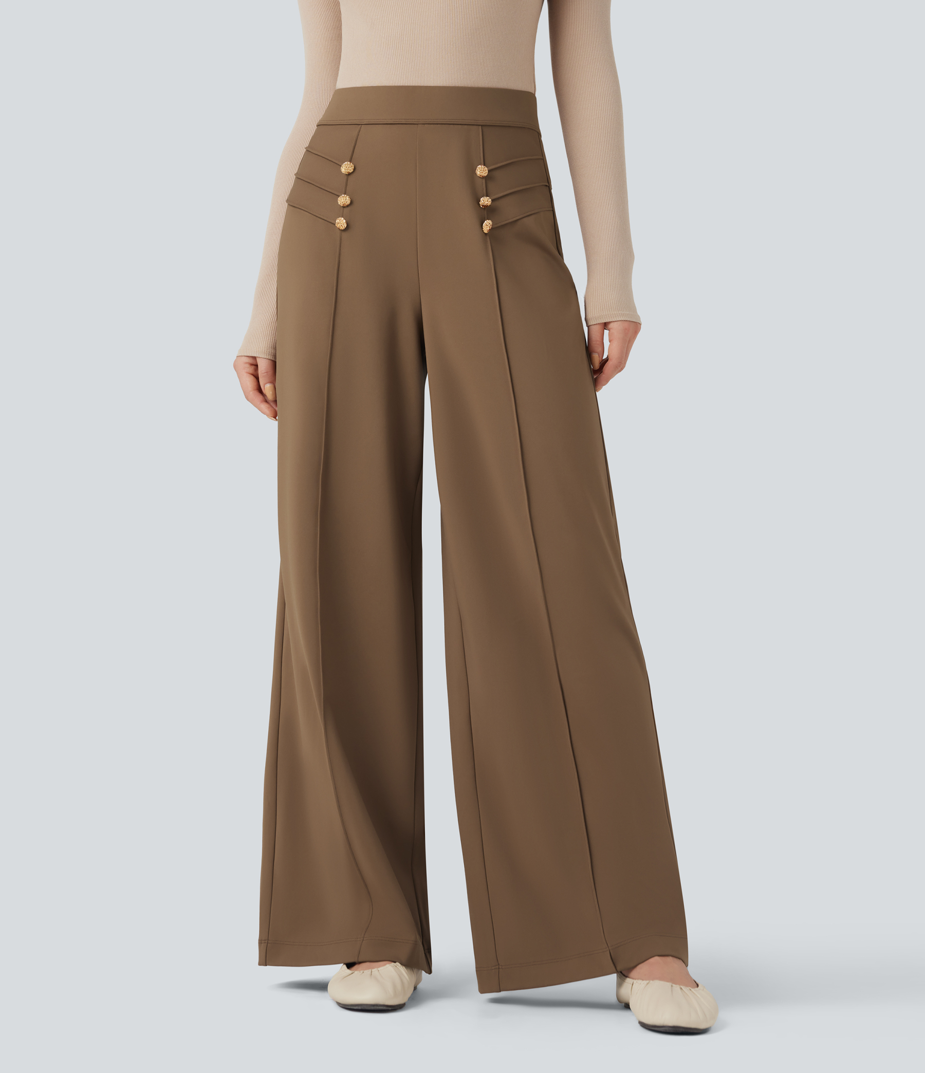 FlexHigh Waisted Work Baggy Pants with Pockets