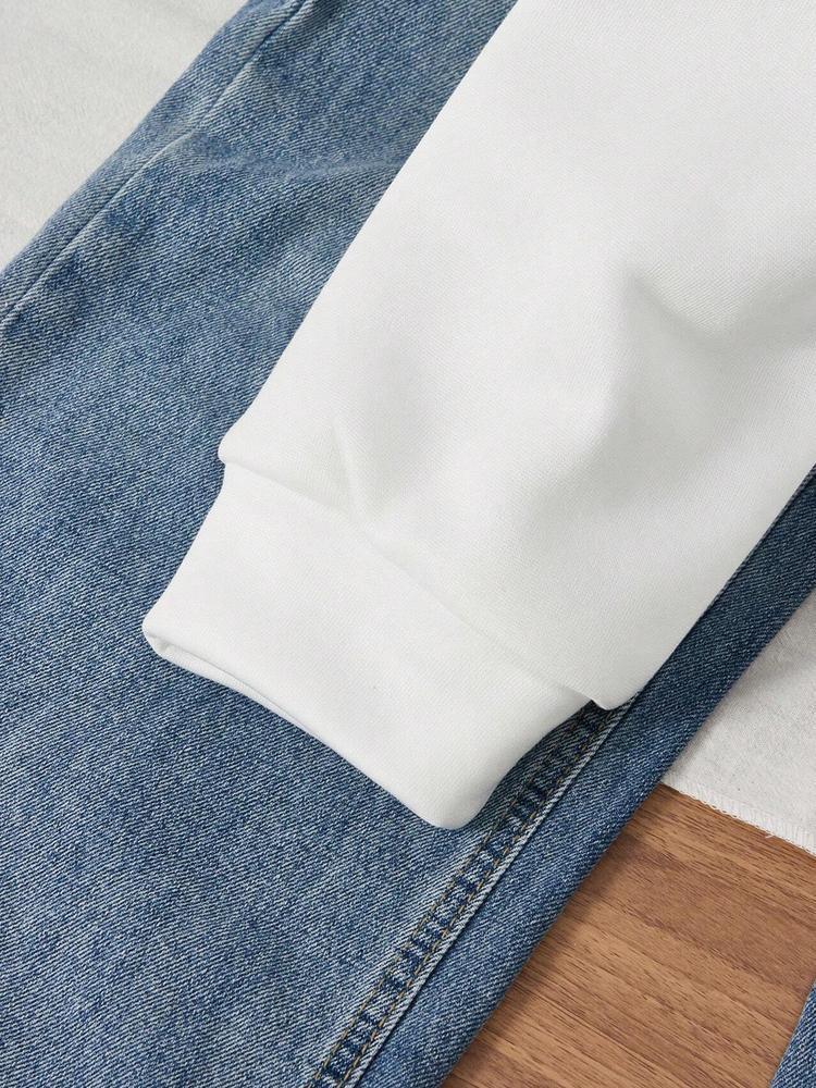 Girls' Spring & Fall Casual Fashion Kpop Falcon Girl Group Print Sweatshirt, Round Neck Long Sleeve Comfortable Basic Top