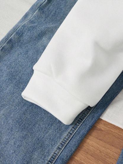 Girls' Spring & Fall Casual Fashion Kpop Falcon Girl Group Print Sweatshirt, Round Neck Long Sleeve Comfortable Basic Top