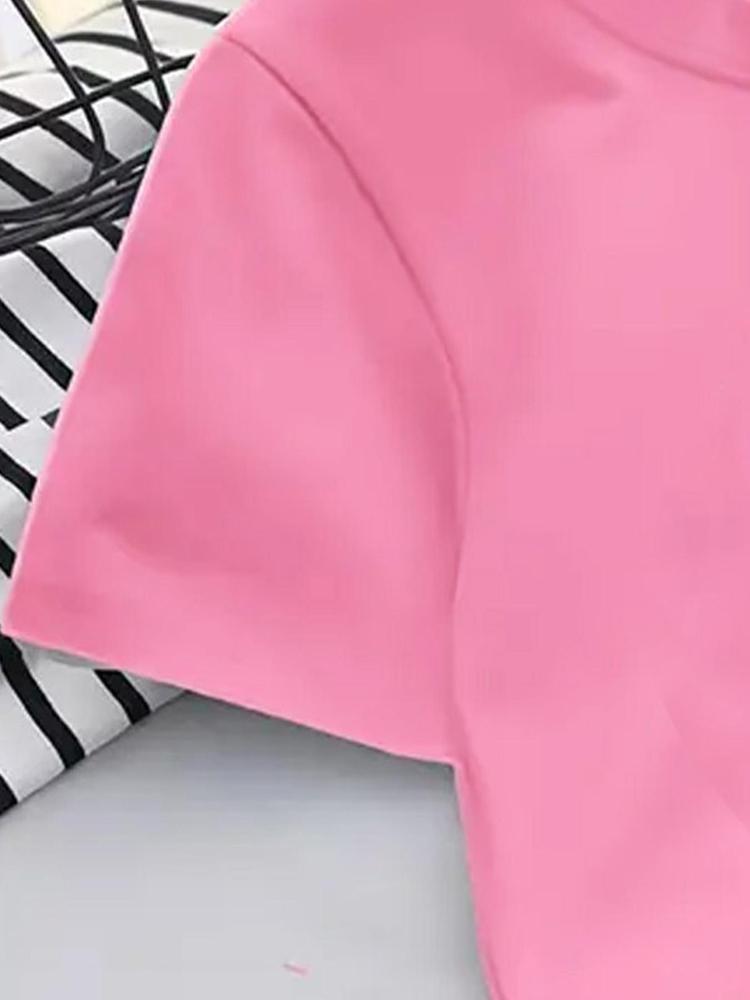 Girls Summer Fashion Cappuccino Coffee Print Short Sleeve T-Shirt, Funny Graphic Tee, Casual Outdoor Wear, Comfortable Fit, Moderate Fabric Thickness