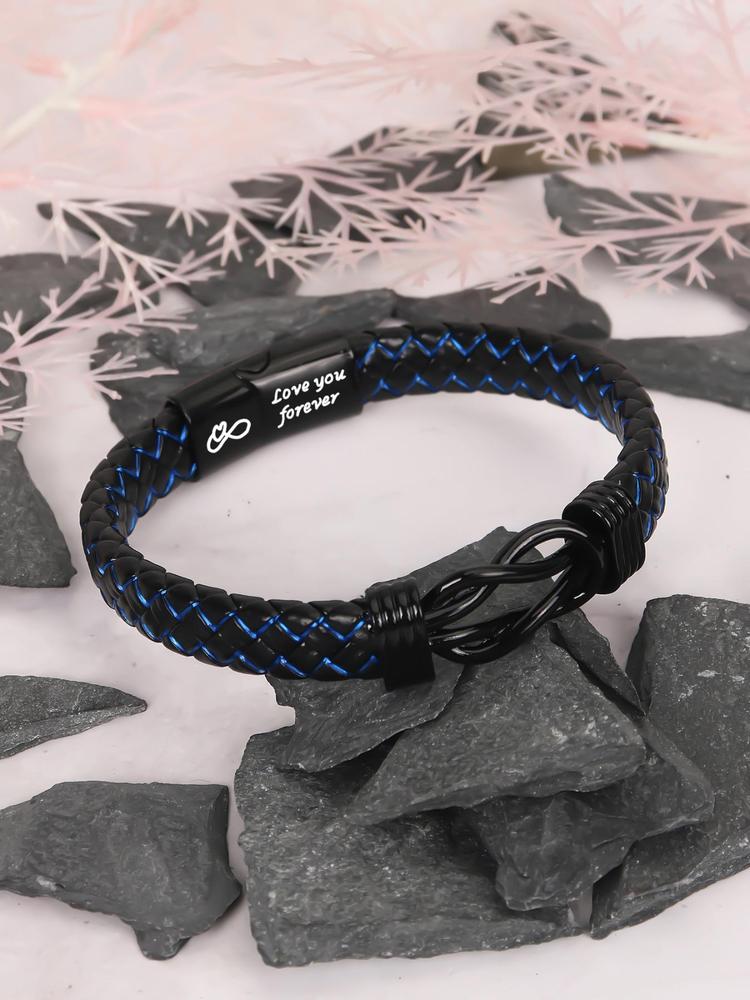Men's Minimalist Temperament Knot Design Braided Bracelet, Fashion Jewelry for Party, Daily Clothing Decor, Trendy All-match & Exquisite Jewelry for Birthday Gift
