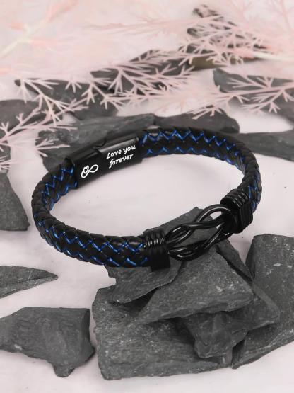 Men's Minimalist Temperament Knot Design Braided Bracelet, Fashion Jewelry for Party, Daily Clothing Decor, Trendy All-match & Exquisite Jewelry for Birthday Gift