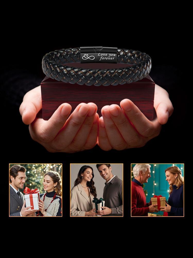 1PC Christmas Surprise Gift for Nephew - Classic Stylish Knotted Bracelet - Fashionable Eight-Byte Knotted Bracelet, Birthday Gift/Valentine’s Gift/Graduation Gift - A Blessing Gift for Nephew