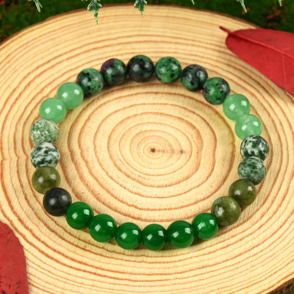 New Beginning Handcrafted Bracelet with Green Aventurine & Epidote Granite - Crystal Jewelry for Prosperity, Peace & Hope  Crystal  Bracelet