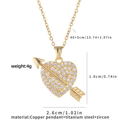 Cupid's Heart Necklace, A Pendant of Heart with One Wave, Girlfriend's Clampstone Chain, Birthday Gift, Girlfriend's Gift, Mother's Day Gift, Best Friend's Gift, Love Style