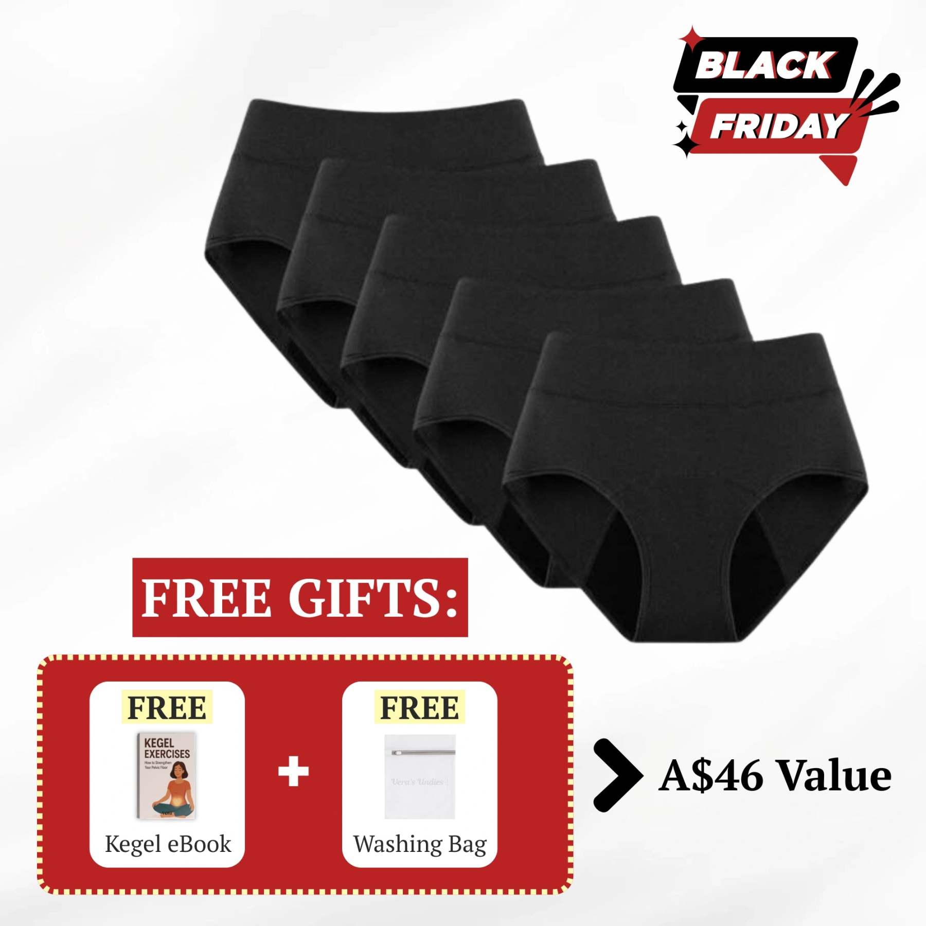 Vera's Signature Leakproof Underwear (5-Pack)