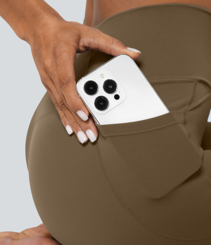 SoftlyZeroCrossover Pocket Plain Leggings-UPF50+