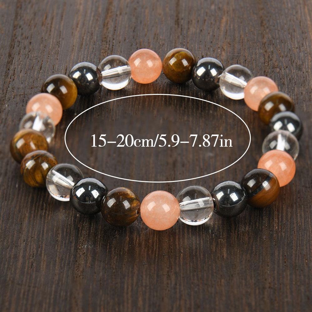 1PC Solar Plexus Chakra Healing Crystals Beads Band With Tiger Eye For Stress Relief Bracelet, Men And Women's Confidence And Self-Esteem Jewelry Gift - Homeopathic Solid Format