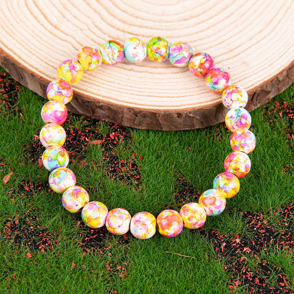 Sea Sediment Jasper Crystal Bracelet: Natural Stone Bracelet Handmade Gift For Men And Women, Brings Serenity & Luck - Infused With Energy，Bring Vitality Passion